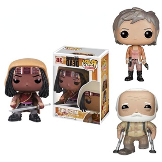 ใหม่ Funko Pop The Walking Dead รองเท้าลําลอง #38 Michonne 153 Merle Dixon 156 Carol Peletier โมเดลตุ๊กตาของเล่น ของขวัญฮาโลวีน