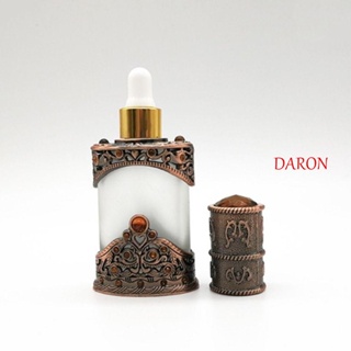 Daron ขวดน้ําหอมโลชั่นเปล่า โลหะ โปร่งแสง แบบพกพา ขนาด 12 มล. ของขวัญงานแต่งงาน สไตล์โบราณ