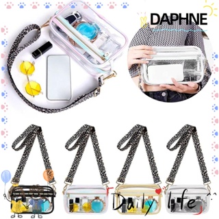 Daphne กระเป๋าคาดอกลําลอง มีซิป จุของได้เยอะ สีโปร่งใส สําหรับสตรี