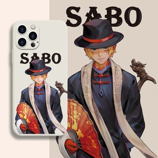 [Aimeidai] เคสโทรศัพท์มือถือ ซิลิโคน กันกระแทก พิมพ์ลายอนิเมะ One Piece Sabo สําหรับ iPhone 13 12 11 Series