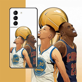 [Aimeidai] เคสโทรศัพท์มือถือซิลิโคน กันกระแทก พิมพ์ลาย NBA Star Stephen Curry and LeBron James สําหรับ Samsung S9 S10 S20 S21 S22 Series