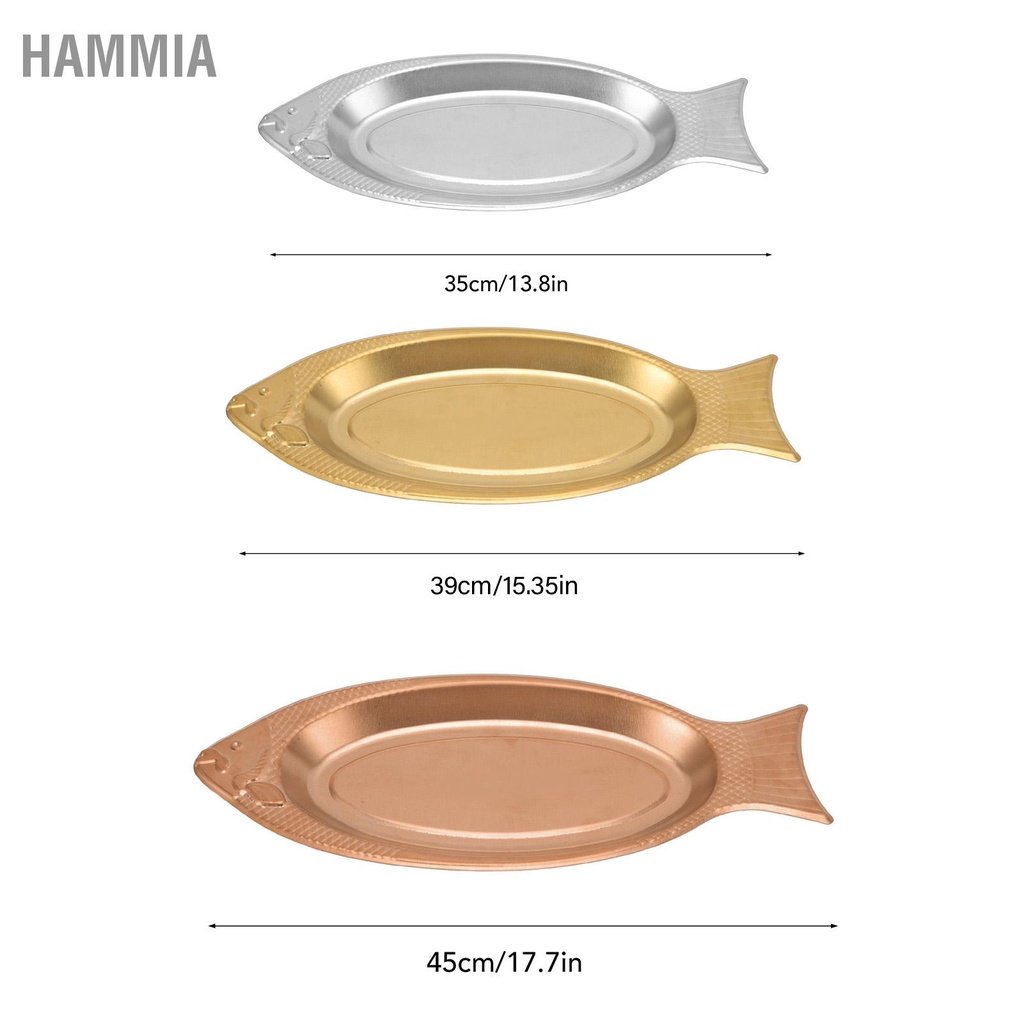 hammia-เสิร์ฟจานปลารูปสแตนเลสจานปลาหนามากสำหรับงานแต่งงานวันเกิด