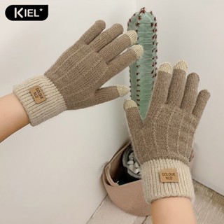 Kl* ถุงมือล็อกกันความร้อน ให้ความอบอุ่น เชื่อมต่อหน้าจอสัมผัส สําหรับกิจกรรมกลางแจ้ง