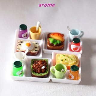 Aroma อาหารจิ๋ว เรซิ่น ขนมปังปิ้ง 1:12 สําหรับตกแต่งบ้านตุ๊กตา Blyth BJD