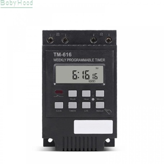 Tm616 AC 220V สวิตช์รีเลย์ตั้งเวลาดิจิทัล LCD ตั้งโปรแกรมได้ TM616