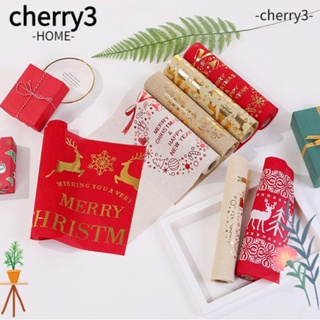 Cherry3 ผ้าปูโต๊ะ ลายคริสต์มาส ปี 2024 ขนาด 28x275 ซม. ของขวัญ สําหรับปาร์ตี้คริสต์มาส