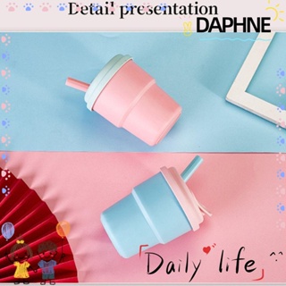 Daphne แก้วซิลิโคน ทนความร้อน กันตก พร้อมหลอดดูด 380 มล.