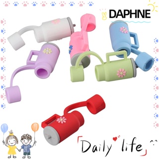 Daphne หลอดซิลิโคน แบบนิ่ม 0.4 นิ้ว ใช้ซ้ําได้ กันกระเด็นน่ารัก 12 ชิ้น