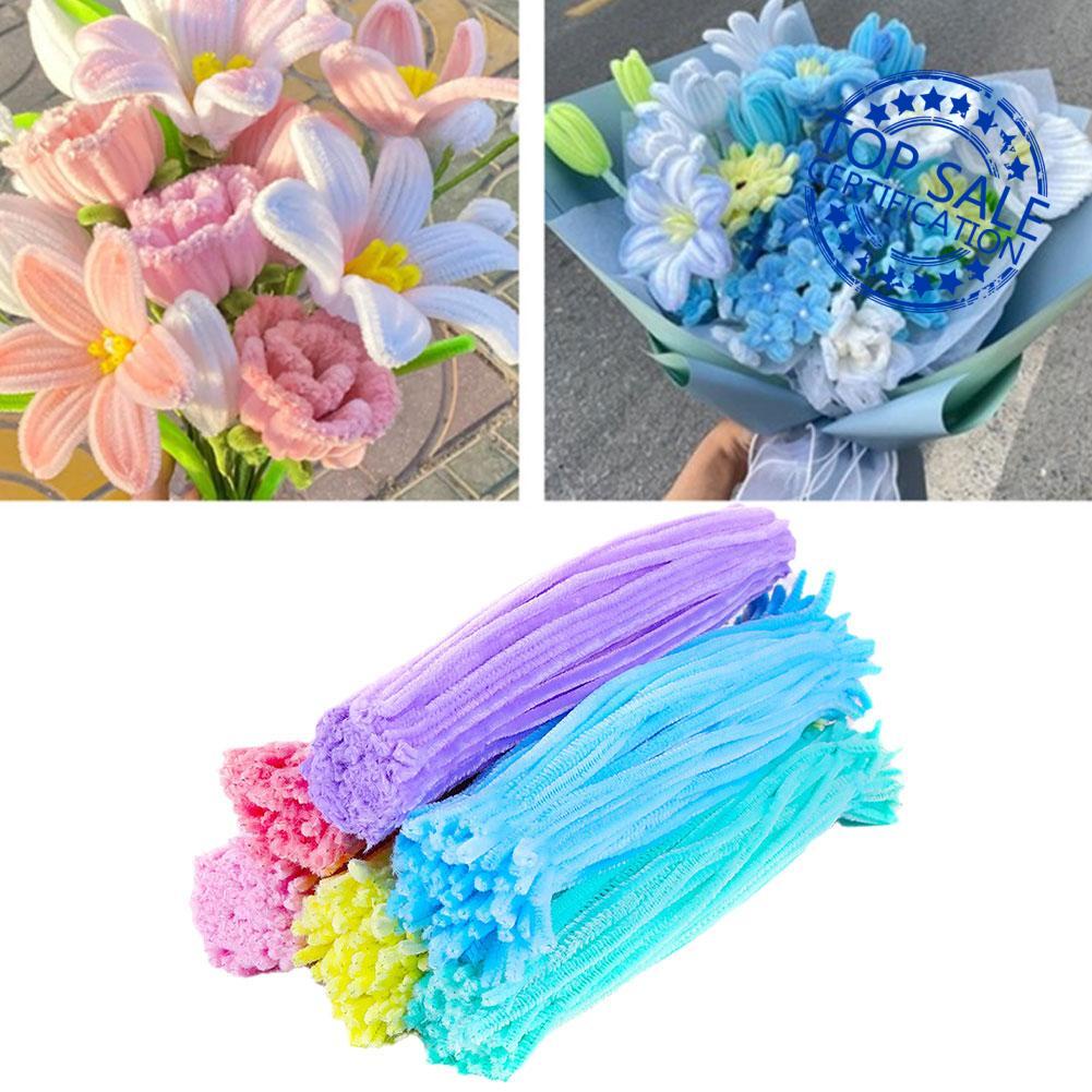 ของเล่นแท่งไม้-chenille-สีมาการอง-แฮนด์เมด-diy-สําหรับทํางานฝีมือ-m9v6