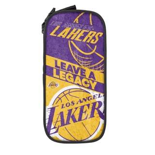 กระเป๋าดินสอ LA Lakers ขนาดใหญ่ จุของได้เยอะ ที่ทนทาน พร้อมซิป สําหรับนักเรียน และเครื่องเขียน