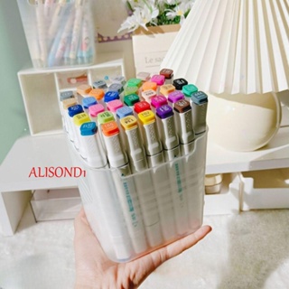 Alisond1 กล่องพลาสติกใส ความจุขนาดใหญ่ เรียบง่าย สําหรับใส่เครื่องสําอาง เครื่องเขียน ปากกานักเรียน