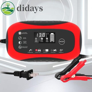 【DIDAYS Premium Products】เครื่องชาร์จแบตเตอรี่ดิจิทัล 12V 6A สําหรับแบตเตอรี่รถจักรยานยนต์ SUV 12V