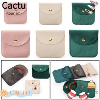 Cactu ถุงใส่เครื่องประดับ ป้องกันฝุ่น แบบพกพา กระดุมแป๊ก ถุงของขวัญ