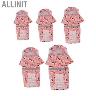 Allinit Dog Raincoats Raincoat  Light Weight Reflective Puppy Rain Jacket for Outdoor Travel Camping Hiking