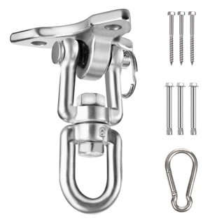 8pcs Universal Carabiner Ceiling Stainless Steel 360 Degree Rotation For Hammock Expansion Screw Swing Chair Hanging Kit