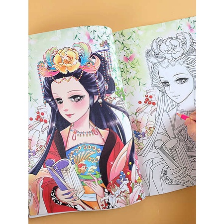 สมุดระบายสี-สมุดระบายสีเด็ก-เจ้าหญิงวาดภาพระบายสีพราว-ปริ๊นเซสมุดระบายสีเด็กอนุบาล-3-5-6-7-8-ปีสมุดระบายสีสมุดภาพเด็กเรียนรู้ที่จะวาดภาพหนังสือเริ่มต้นสาวระบายสีแสดงการเปลี่ยนแปลงเจ้าหญิงแต่งตัวแสดงภา