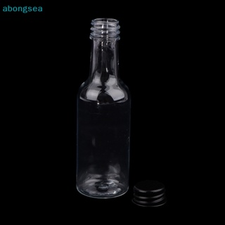 Abongsea ขวดไวน์ PET แบบใส ขนาดเล็ก 50 มล. พร้อมฝาปิดสกรู กันรั่วซึม สําหรับปาร์ตี้ งานแต่งงาน 6 ชิ้น