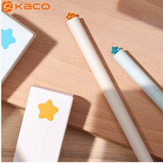 Kaco ปากกาหมึกเจล 0.5 มม. ลายดาว แนวสร้างสรรค์ สีดํา