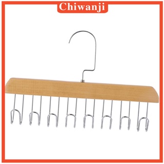[Chiwanji] ไม้แขวนเสื้อ แบบไม้ ผูกโบว์ สําหรับตู้เสื้อผ้า เข็มขัด กระเป๋า เครื่องประดับ