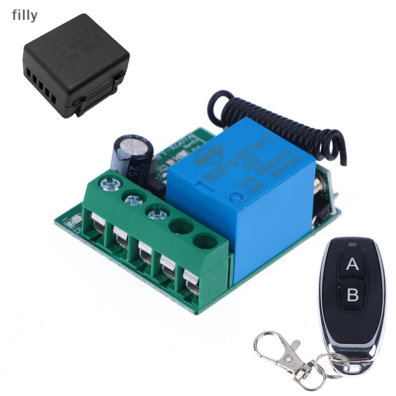 โมดูลรับสัญญาณรีเลย์-220v-1ch-ขนาดเล็ก-พร้อมรีโมตเปิดปิด-rf-433-mhz-1-2-ชิ้น