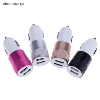 Chee ที่ชาร์จโทรศัพท์ในรถยนต์ แบบโลหะ 2 พอร์ต usb สําหรับโทรศัพท์ EN