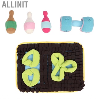 Allinit Hamster Bathroom Supplies Pet Sniffing Mat Slow  3 in 1 Dog with Squeaky Bowling Ball Dumbbell for