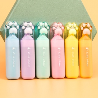 ปากกามาร์กเกอร์เรืองแสง รูปกรงเล็บแมว สีมาการอง สําหรับนักเรียน 3 ชิ้น ต่อชุด