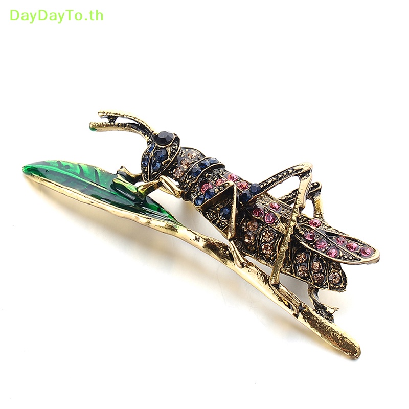 daydayto-เข็มกลัด-รูปแมลง-ประดับพลอยเทียม-สไตล์วินเทจ-สําหรับตกแต่งเสื้อกันหนาว