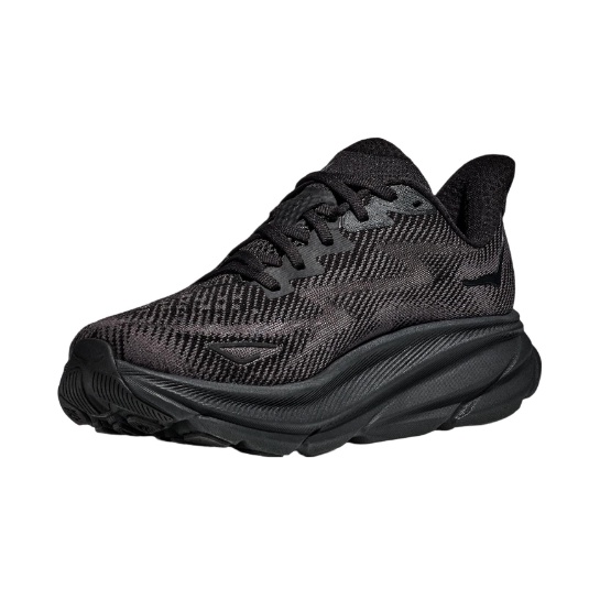 hoka-one-one-clifton-9-wide-black-sports-shoes-ของแท้-100-running-shoes-style