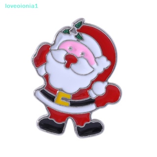 【loveoionia1】เข็มกลัด รูปการ์ตูนซานตาคลอสน่ารัก เครื่องประดับ สําหรับตกแต่งต้นคริสต์มาส【IA】