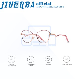 JIUERBA แว่นตา ป้องกันรังสียูวี ป้องกันแสงสีฟ้า สไตล์ยุโรป และอเมริกา แฟชั่นสําหรับผู้ชาย และผู้หญิง