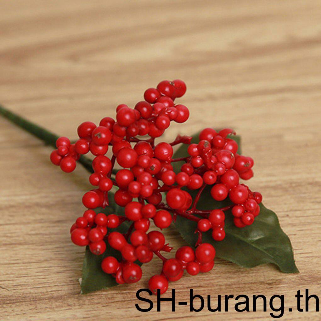 buran-ช่อดอกเบอร์รี่-ผลไม้ประดิษฐ์-มงคล-สําหรับตกแต่งบ้าน-ปาร์ตี้คริสต์มาส