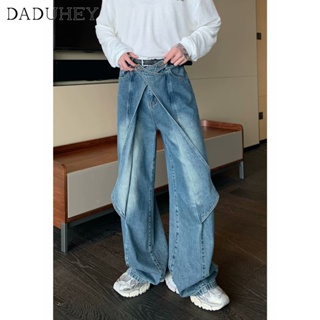 DaDuHey🔥 Trendy Ins Fashionable Loose All-Match Casual Pants American Style Retro Washed Straight Jeans