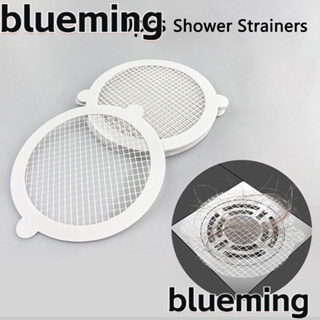 Blueming2 สติกเกอร์ตาข่ายกรองท่อระบายน้ํา พลาสติก ทรงกลม แบบใช้แล้วทิ้ง สําหรับห้องน้ํา 10 ชิ้น