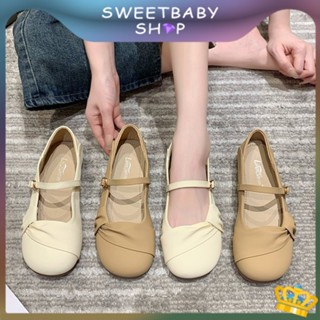 Sweetbaby💋ส่งเร็ว🚚รองเท้าแมรี่เจน พื้นแบน แบบนิ่ม กันลื่น สวมใส่สบาย สําหรับผู้หญิง