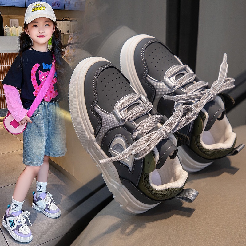 do-re-mi-รองเท้าผ้าใบระบายอากาศบล็อกสีแฟชั่นสำหรับเด็กชายและเด็กหญิง