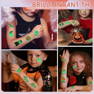 เด็กใหม่การ์ตูน Luminous Halloween Tattoo สติกเกอร์ปาร์ตี้เทศกาลกิจกรรมของขวัญชั่วคราวสติกเกอร์ bri