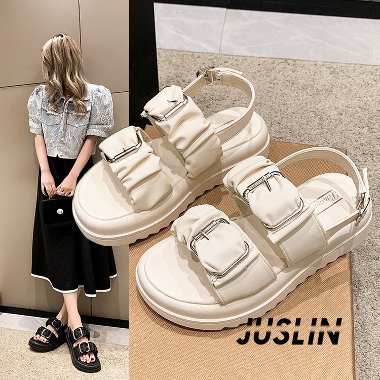 juslin-รองเท้าแตะผู้หญิง-ส้นแบน-ใส่สบาย-สไตล์เกาหลี-รองเท้าแฟชั่น-2023-ใหม่-รุ่นใหม่-สบาย-สวยงาม-ins-b98g1qt-37z230910