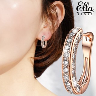 Ellastore123 ต่างหู รูปแหวน น่ารัก สําหรับผู้หญิง 1 คู่