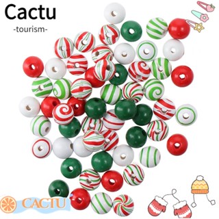 Cactu ลูกปัดไม้ ทรงกลม สีแดง 16 มม. สําหรับทําเครื่องประดับ งานฝีมือ DIY 180 ชิ้น