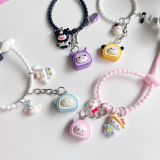 SANRIO พวงกุญแจ จี้ตุ๊กตา Kuromi Cinnamoroll PomPom Purin Melody Hello Kitty สําหรับห้อยกระเป๋า