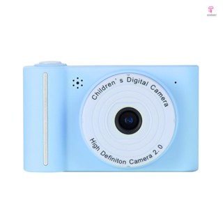 Kids Digital Camera Dual Lens 2.0 Inch IPS Screen Built-in Battery Cute Photo Frames Games