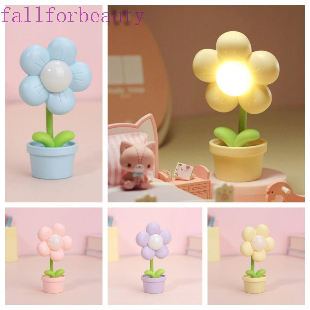 fallforbeauty-โคมไฟตั้งโต๊ะ-led-ลายดอกไม้น่ารัก-ขนาดเล็ก-สําหรับตกแต่งห้องนอน