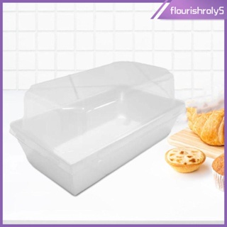 [Flourishroly5] กล่องกระดาษใส ทรงสี่เหลี่ยมผืนผ้า พร้อมฝาปิด ใช้แล้วทิ้ง สําหรับใส่ขนม คุกกี้ ขนมปัง คัพเค้ก 50 ชิ้น