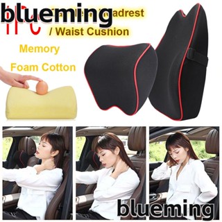 Blueming2 หมอนรองคอ ผ้าฝ้าย เมมโมรี่โฟม สําหรับรถยนต์