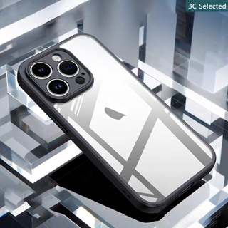 ถุงลมนิรภัยในตัว เคสไอโฟน15 14 13 12 11 XS SE 8 7 Pro Max Plus Case แผงด้านหลังโปร่งใสสูง กันกระแทก ปกป้องกล้อง ปกป้องหน้าจอ ฮาร์ด PC กรอบ TPU นุ่ม for iphone 15 ultra se 2020 2022