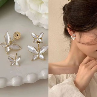 The Mori super immortal butterfly earring girl this year has a new unique earring with a round face and a high-end earring with two wear.