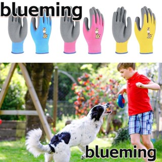 Blueming2 ถุงมือทํางาน แบบหนา ลายการ์ตูนสัตว์ สีชมพู ฟ้า เหลือง ปลอดภัย สําหรับเด็ก ตั้งแคมป์ ทําสวน