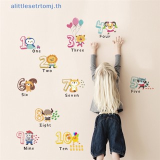 Alittlese สติกเกอร์ติดผนัง ลายตัวอักษร และตัวเลข สําหรับตกแต่งบ้าน 1 ชุด