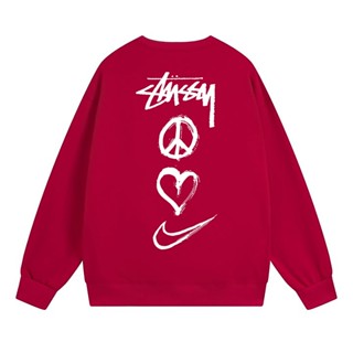 Stussy -Co เสื้อกันหนาว คอกลม พิมพ์ลาย NK Love แฟชั่น อเนกประสงค์ สําหรับผู้ชาย และผู้หญิง